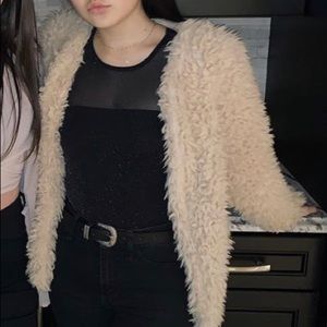 bear fur faux fur jacket